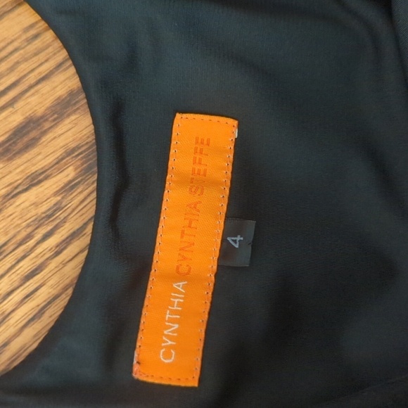 Cynthia Steffe black knit Office Siren Career sleeveless  mini dress sz 4 - Picture 6 of 11